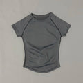 HISTELLO Sport Short Sleeve Top Seamless Yoga Leotard Clothing Women Running Sports T Shirt Workout Shirts Fitness Sports Vest