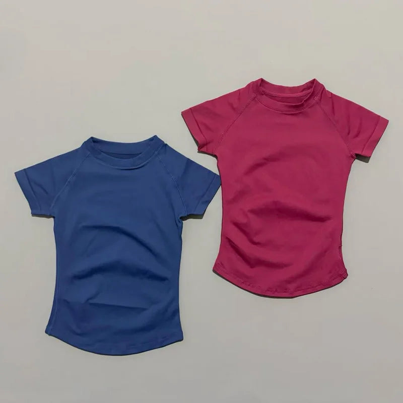 HISTELLO Sport Short Sleeve Top Seamless Yoga Leotard Clothing Women Running Sports T Shirt Workout Shirts Fitness Sports Vest