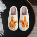 Orange Cat Plush Slippers