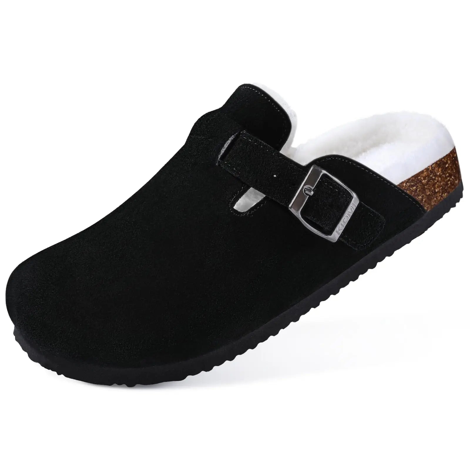 KIDMI Suede Clogs for Women Men Mules Cork Footbed Sandals With Arch Support Fashion Nonslip Outdoor Beach Slippers Home Shoes
